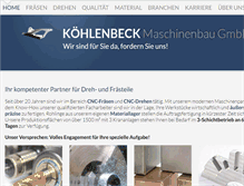 Tablet Screenshot of koehlenbeck.com